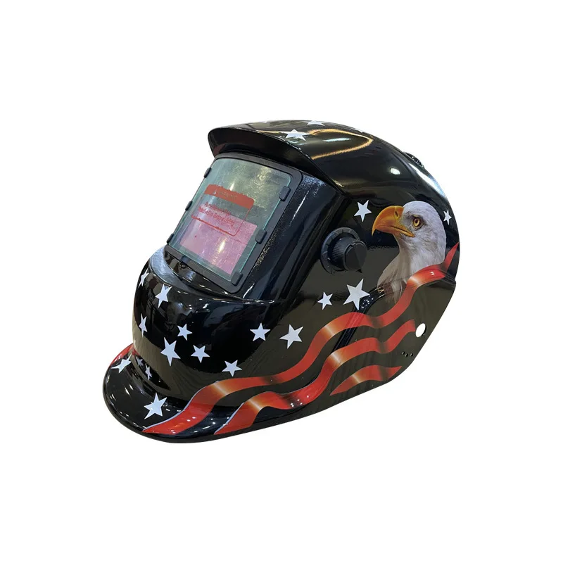 Large Viewing True Color Solar Powered Auto Darkening Welding Helmet with SIDE VIEW 4 Arc Sensor Wide Shade Welder Mask