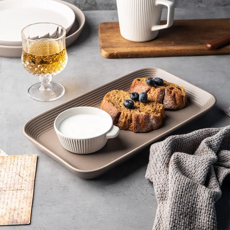 Minimal Dishes & Plates Nordic Tableware 28pcs Nordic Ceramic Dinnerware Sets Porcelain Dinner Set Vajilla De  Lujoso