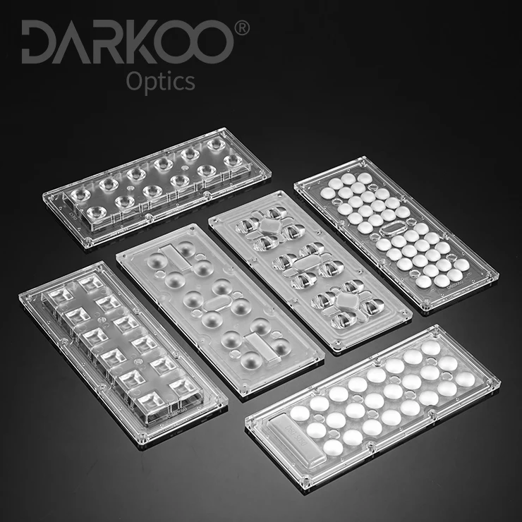 Pc Type Len 3030 Square Optical Vertical Streetlight 173x71mm Pc-Uv Components Pmma With Street Lens 2X6 Lenses For Street Light