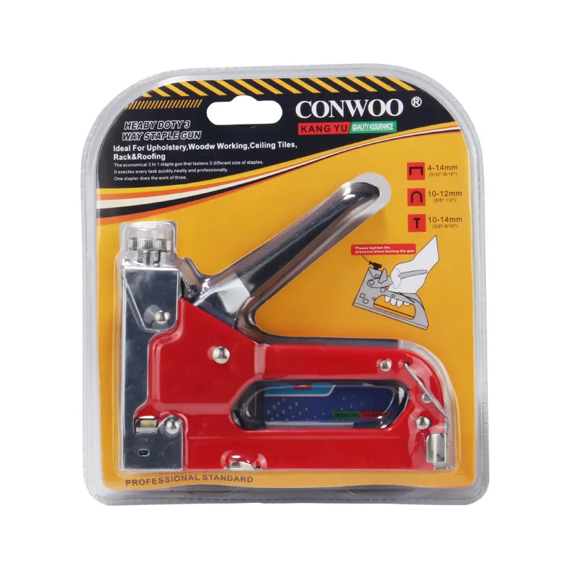 High Quality Hand Easy Triple U-Shaped Code Nail Gun Woodworking Upholstery Gas Nail Gun Shooter Action Nail Gun