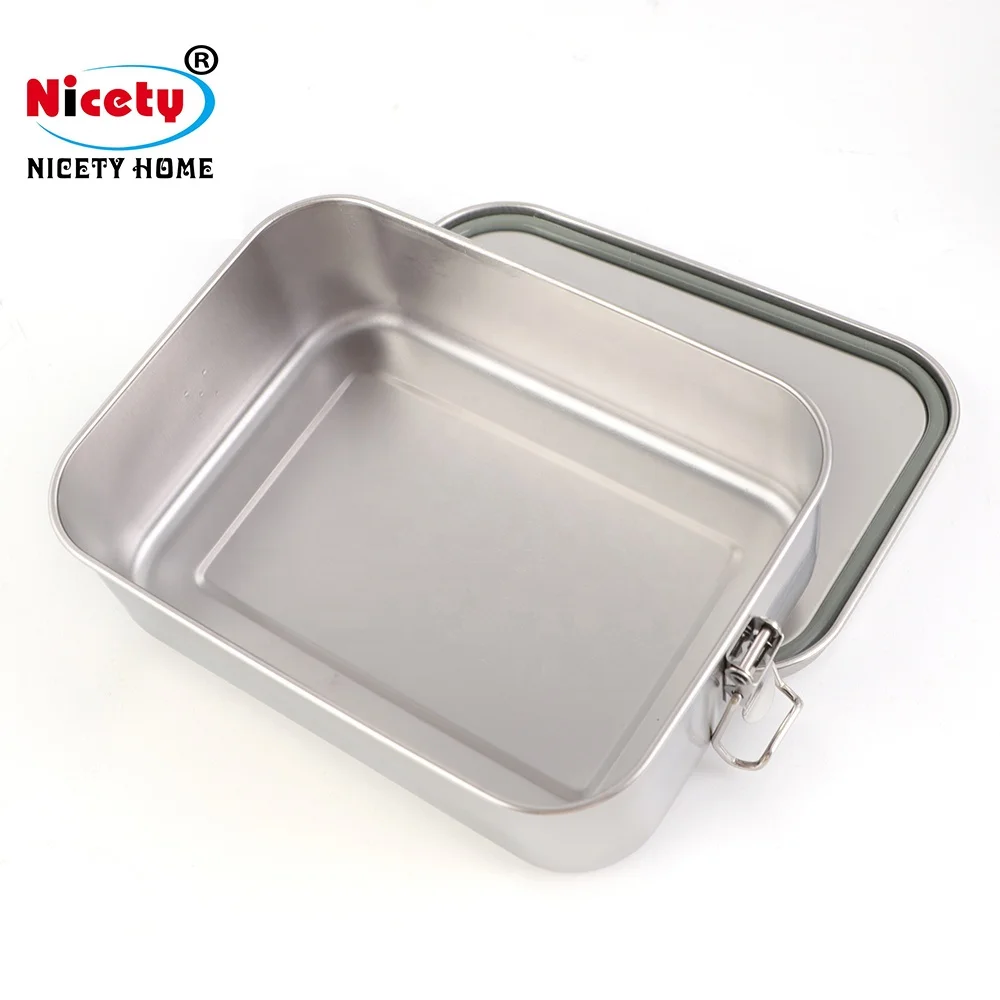 Nicety High Quality 304 Stainless Steel Lunch Box Bento Lunch Box Metal Lunchbox Stainless Steel Leakproof Edelstahl Brotdose