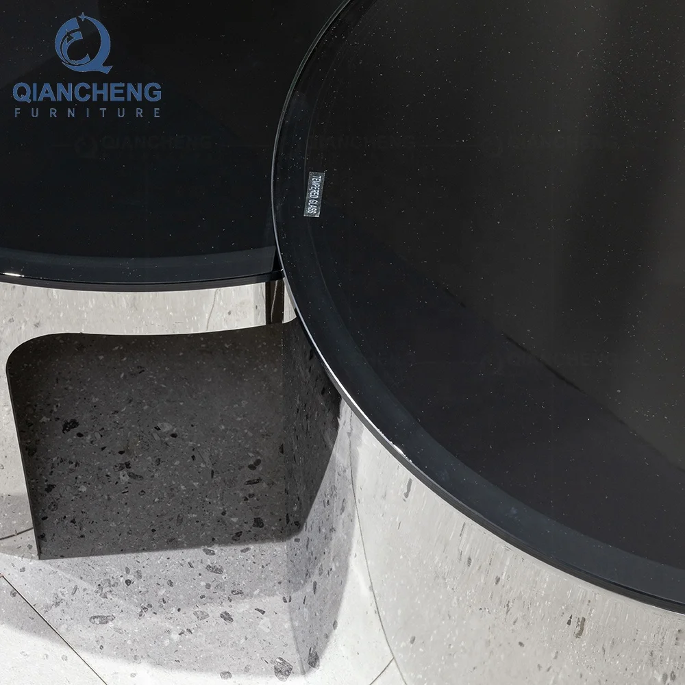 Роскошная мебель для гостиной, круглый журнальный столик с мраморной поверхностью