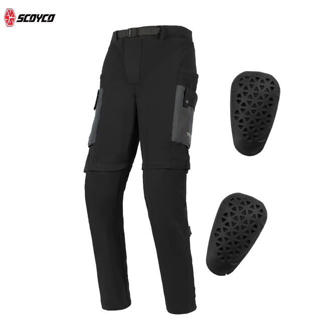 SCOYCO Black Motorcycle Suit Motorcycle 2 Piece Suit Motorcycle Full Body Armor Protective Jacket