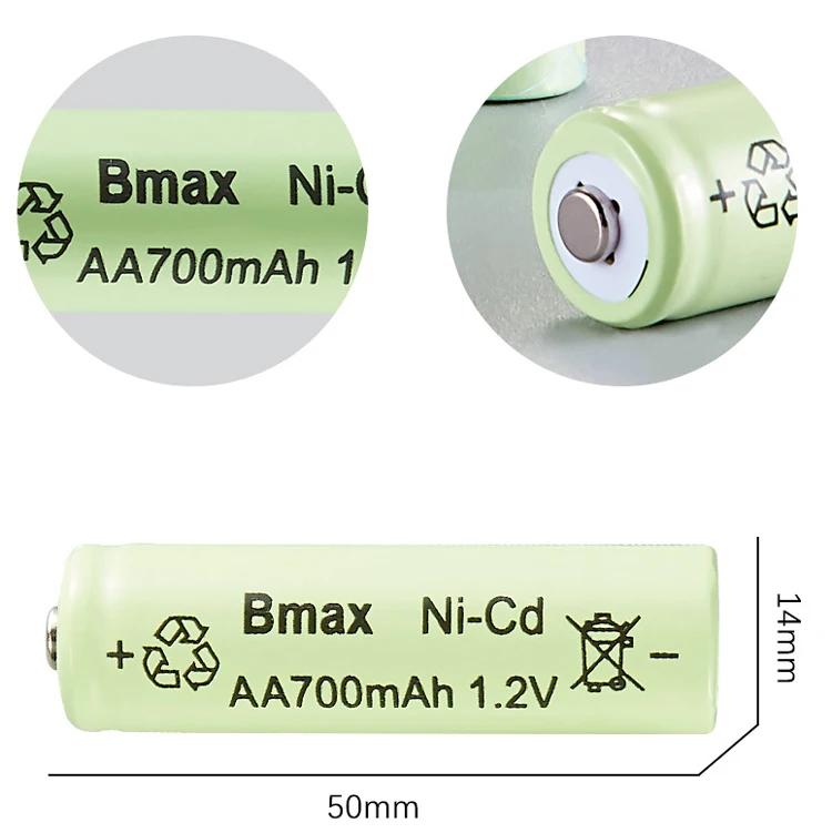 aa 700mah Rechargeable Batteries NiCd 1.2v Garden Solar Ni-Cd Light LED  battery