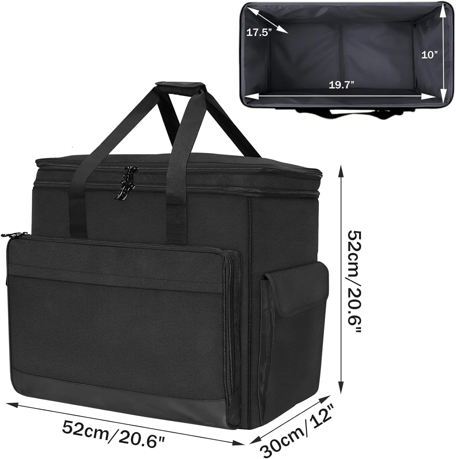 Double Layer Computer Tower Carrying Case Desktop Computer Travel Storage Bag for PC Chassis, Keyboard, Cable,