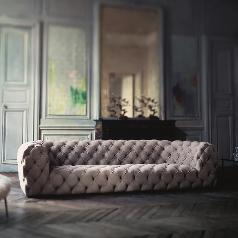  Итальянская современная мебель бархатный диван chesterfield для