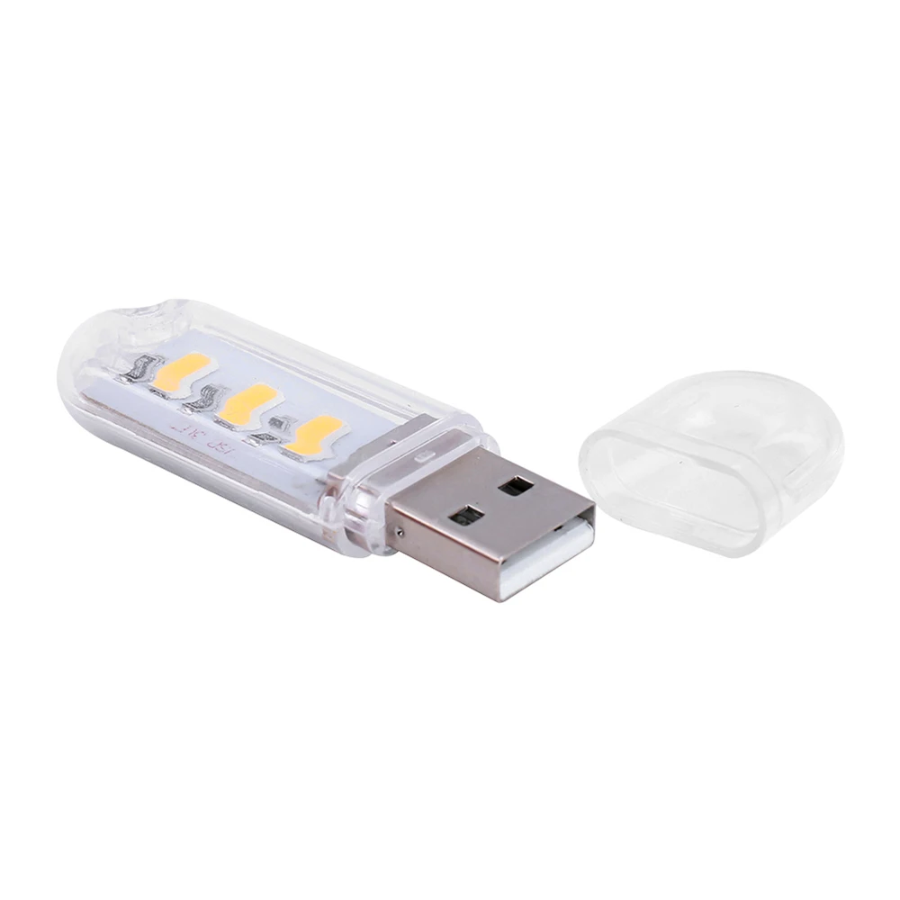 Mini USB LED Night Light, Camping Lamp for Reading Bulb, Laptops, Computer, Notebook, Mobile Power Charger Warm White