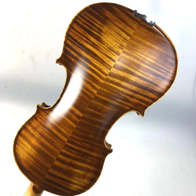 Wholesale price hot sale high quality music instruments made in china Matte antique flame maple violins 4/4-1/8