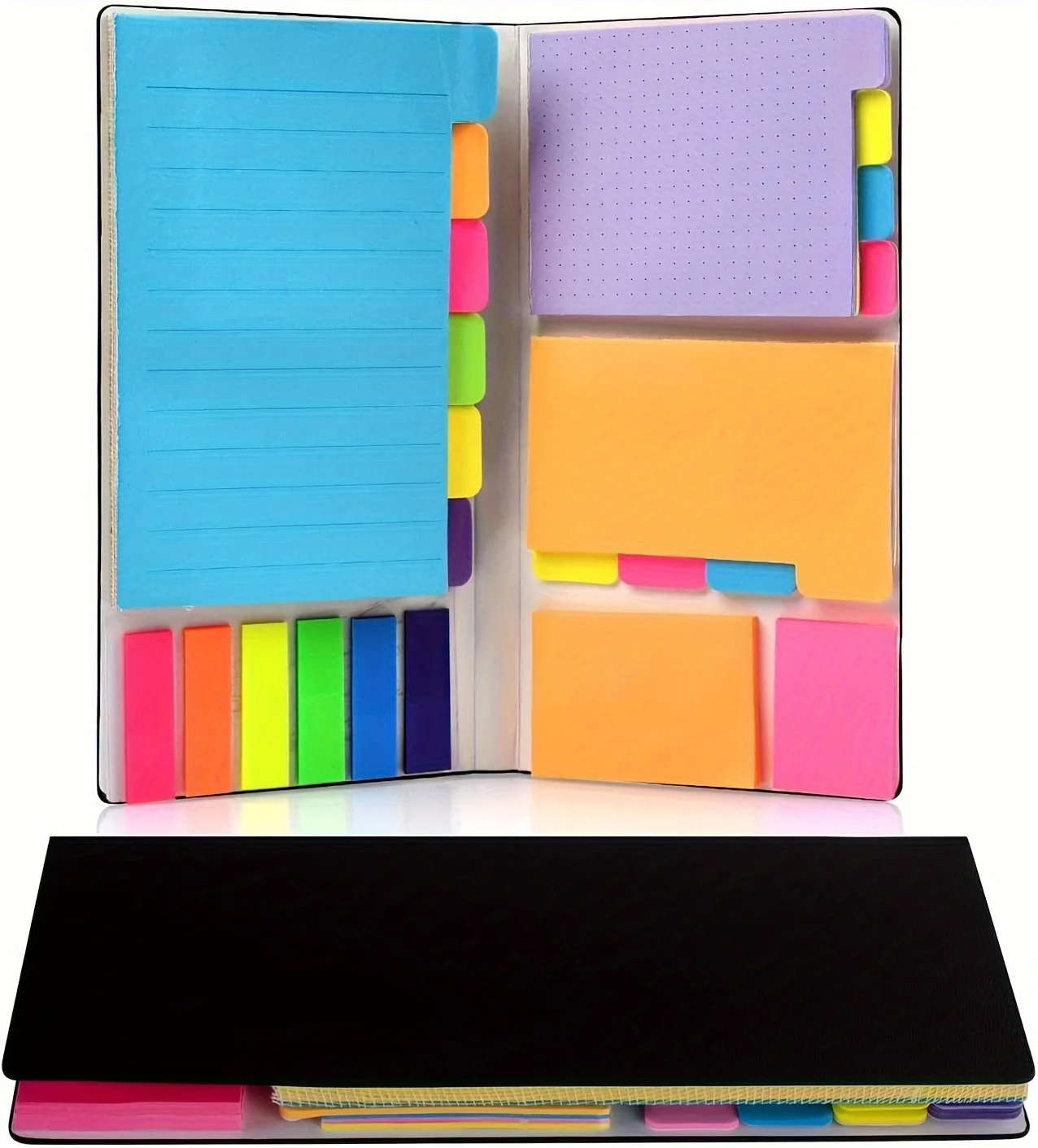 Sticky Note Set, 402 Sheets Self-Stick Divider Memo Notes Pads Bookmark Writing Label Colourful Markers Bookmark with PET Index