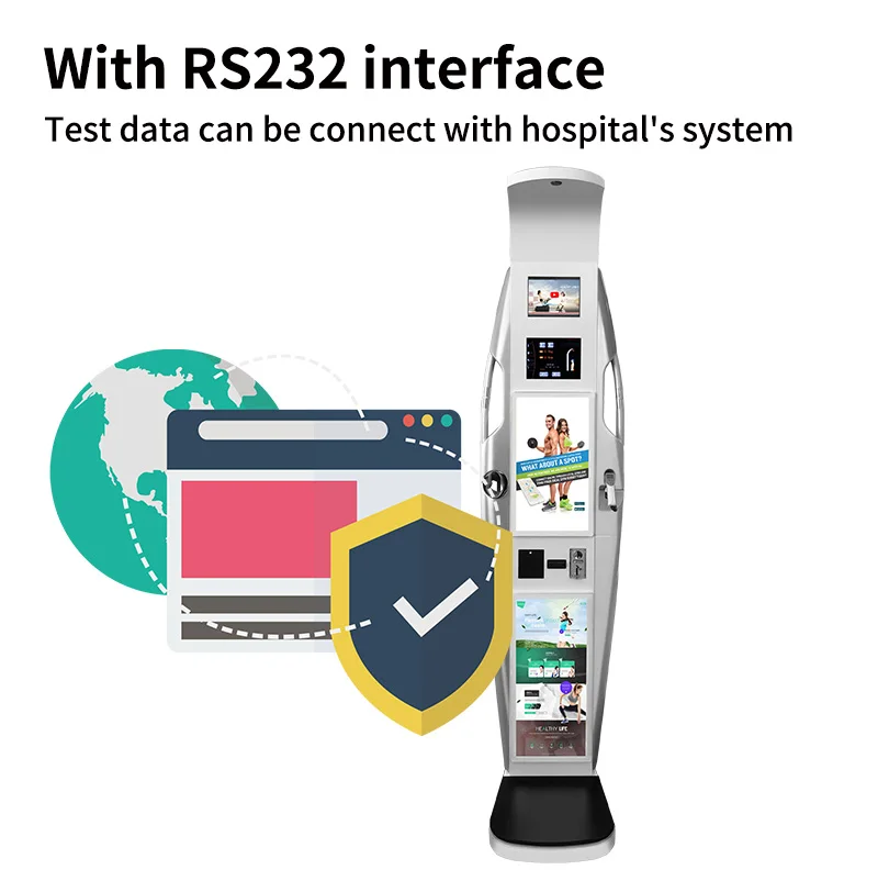 Coin Operated Digital Temperature Health Checking Bmi Machines Height Weight Bp Measuring Scale With Printer