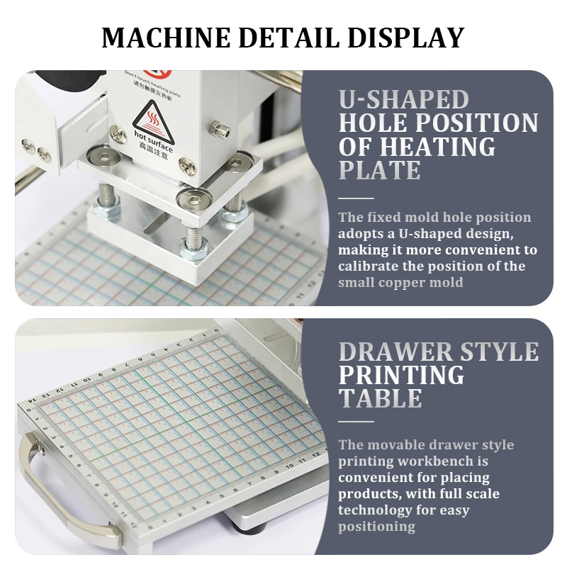 Manual Automatic Foil Feeding Custom DIY Logo Stamp Digital Hot Stamping Machine Leather Embossing Heat Press Machine