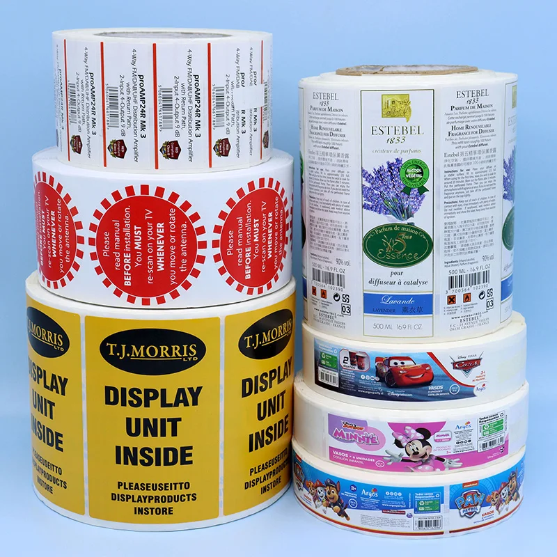 Customized High Quality Round Coated Paper Stickers Design Printing Thermal Paper Stickers