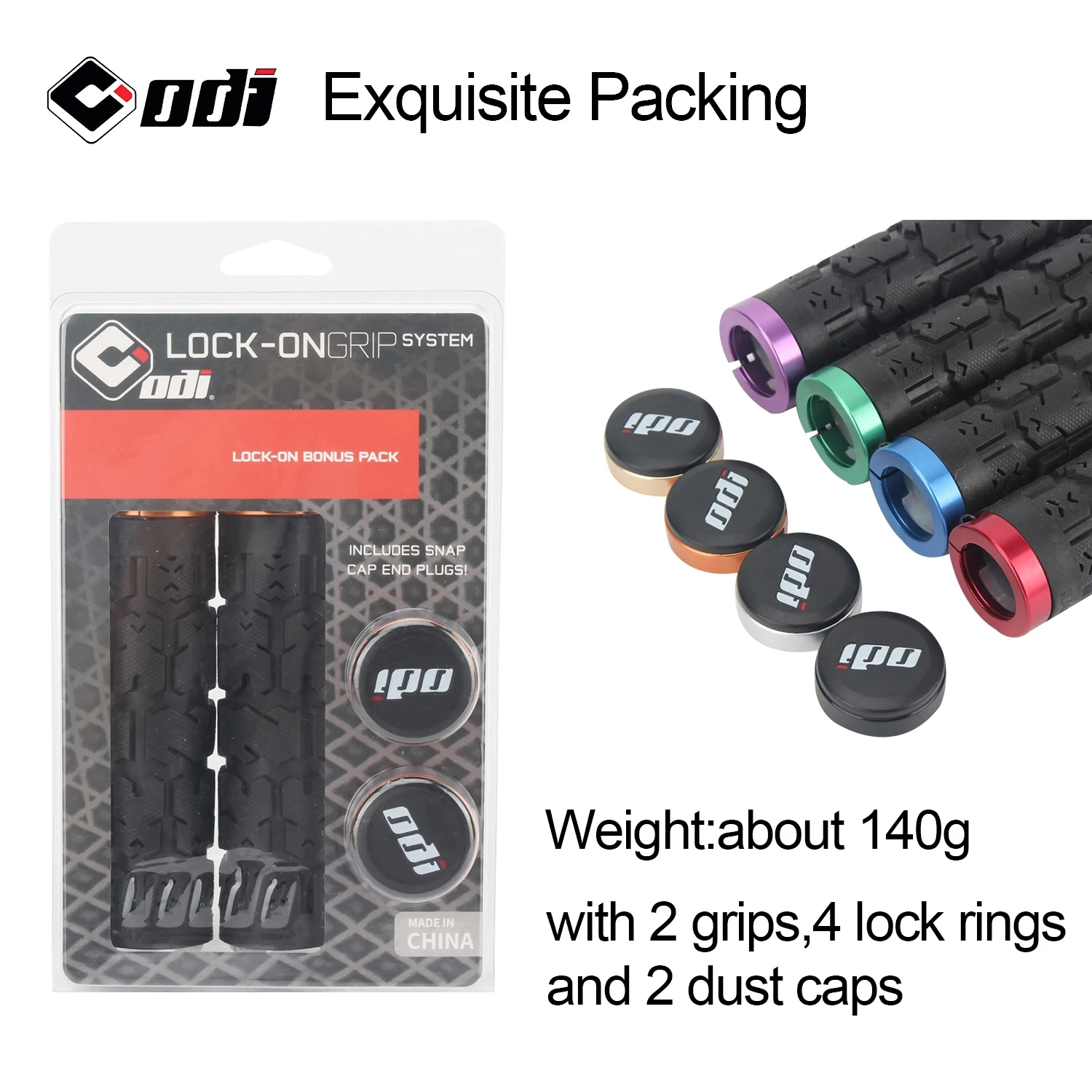 ODI RG01 Bicycle Handlebar Grips Rogue Lock-on Anti-Slip Shock Absorption Handle Cover Double Locking for MTB/Road Bike