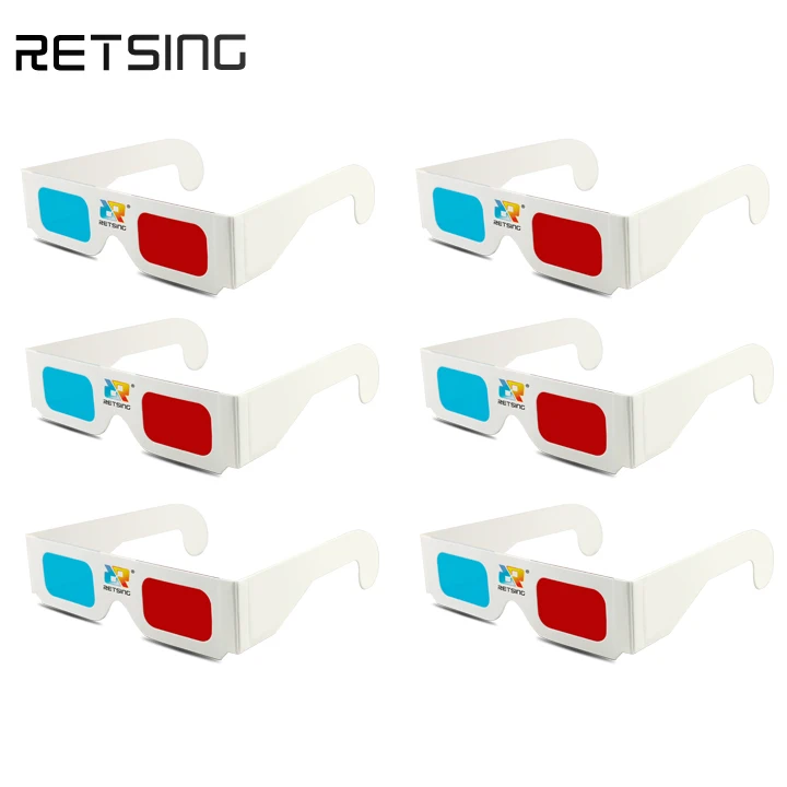 Cheap Price Universal Red Blue Anaglyph 3d Glasses Paper Red Cyan 3d Glasses For Movie Game
