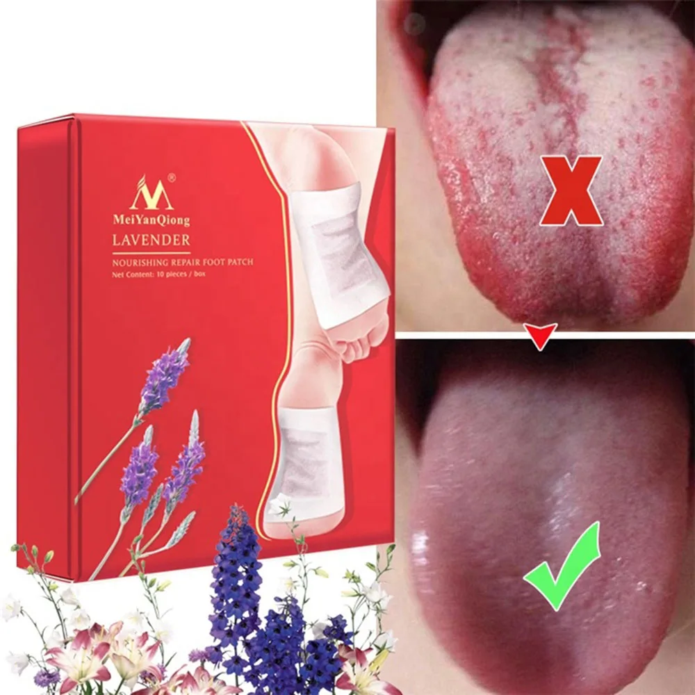 MEIYANQIONG Natural Herbal Remove moisture detoxification Lavender sleep massage Detox Repair Foot Patch Pads