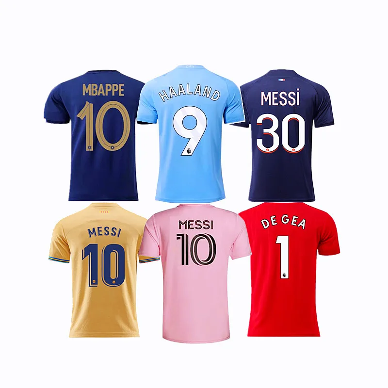 Special Offer Black 2223 Top Quality Home Soccer Uniform Soccer Jersey Automated cutting Wholesale High Quality Team Club Soccer