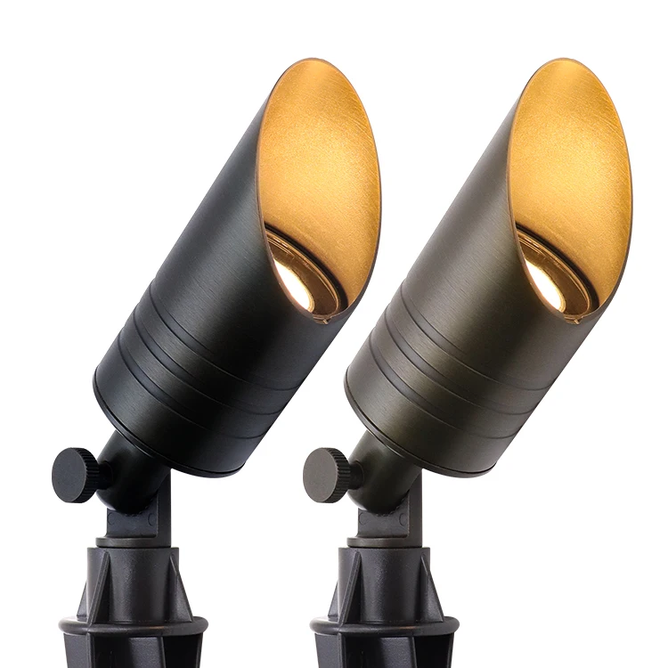 High Quality Solid Brass 12V Low Voltage Landscape Spot Lights Waterproof Yard Lawn Tree Garden Lighting Spike UP Light