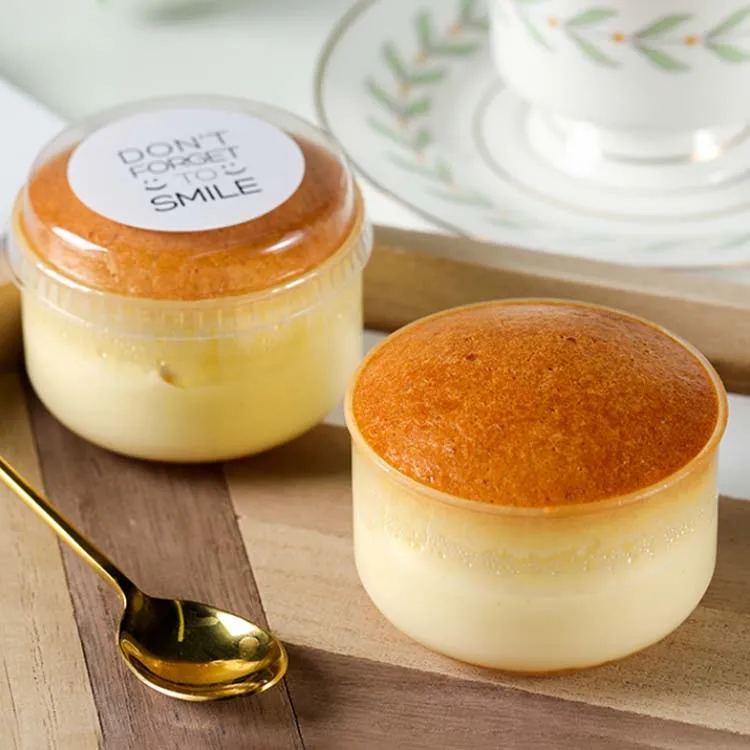 High Quality Plastic Pudding Jelly Cups With Lid Round Ball Shape Dessert Yogurt Cups PP Clear Plastic Mousse Cake Cups