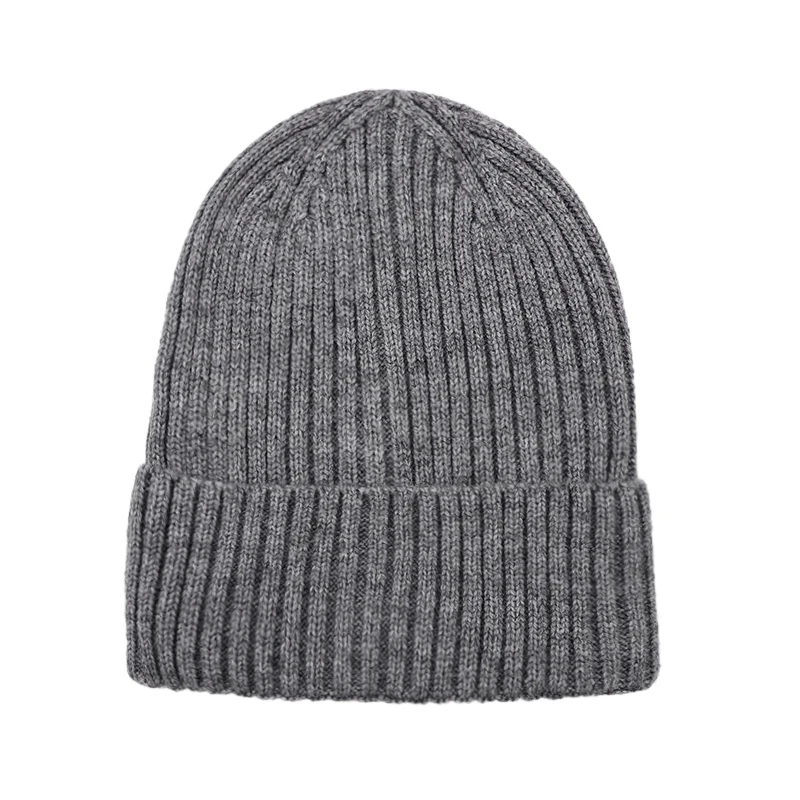 Bulk wholesale high quality plain winter knitted hats acrylic custom logo beanies for women men