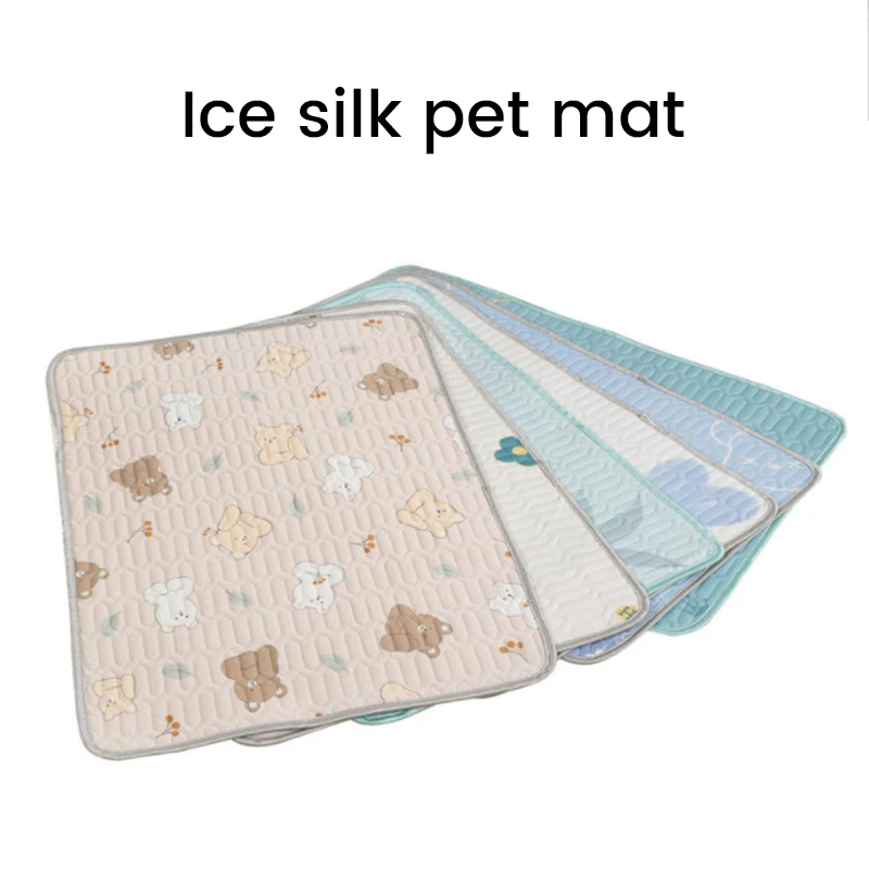 In Stock fashion pet Ice Silk latex mat Cool pet sleeping mat summer cool dog cat mat for family car
