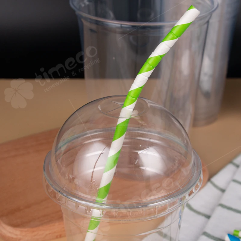 wholesale 16oz PET cup PLA drink coffee cup with lids and straw cold drink disposable plastic cups custom