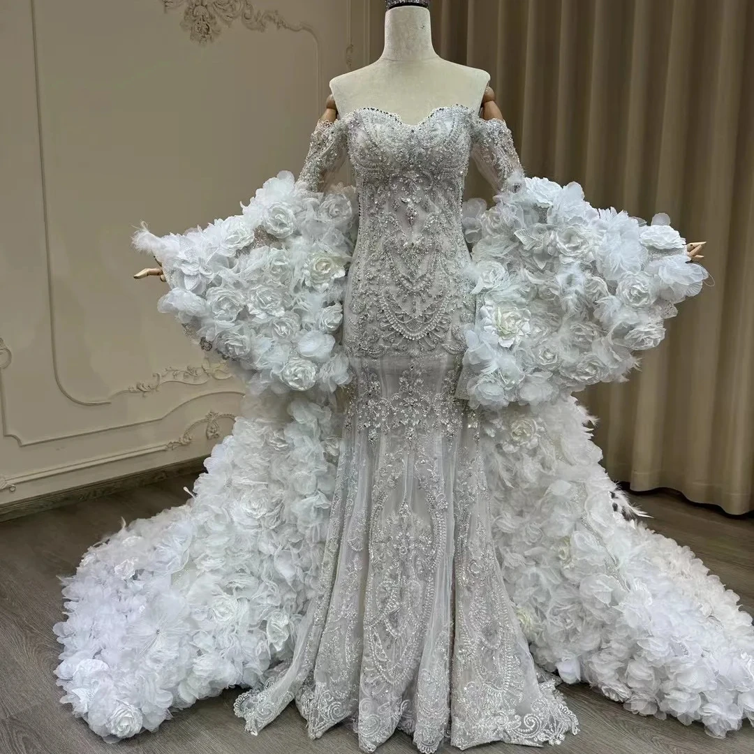 Роскошный новейший дизайн потрясающий элегантный Часовня Поезд Свадебные платья