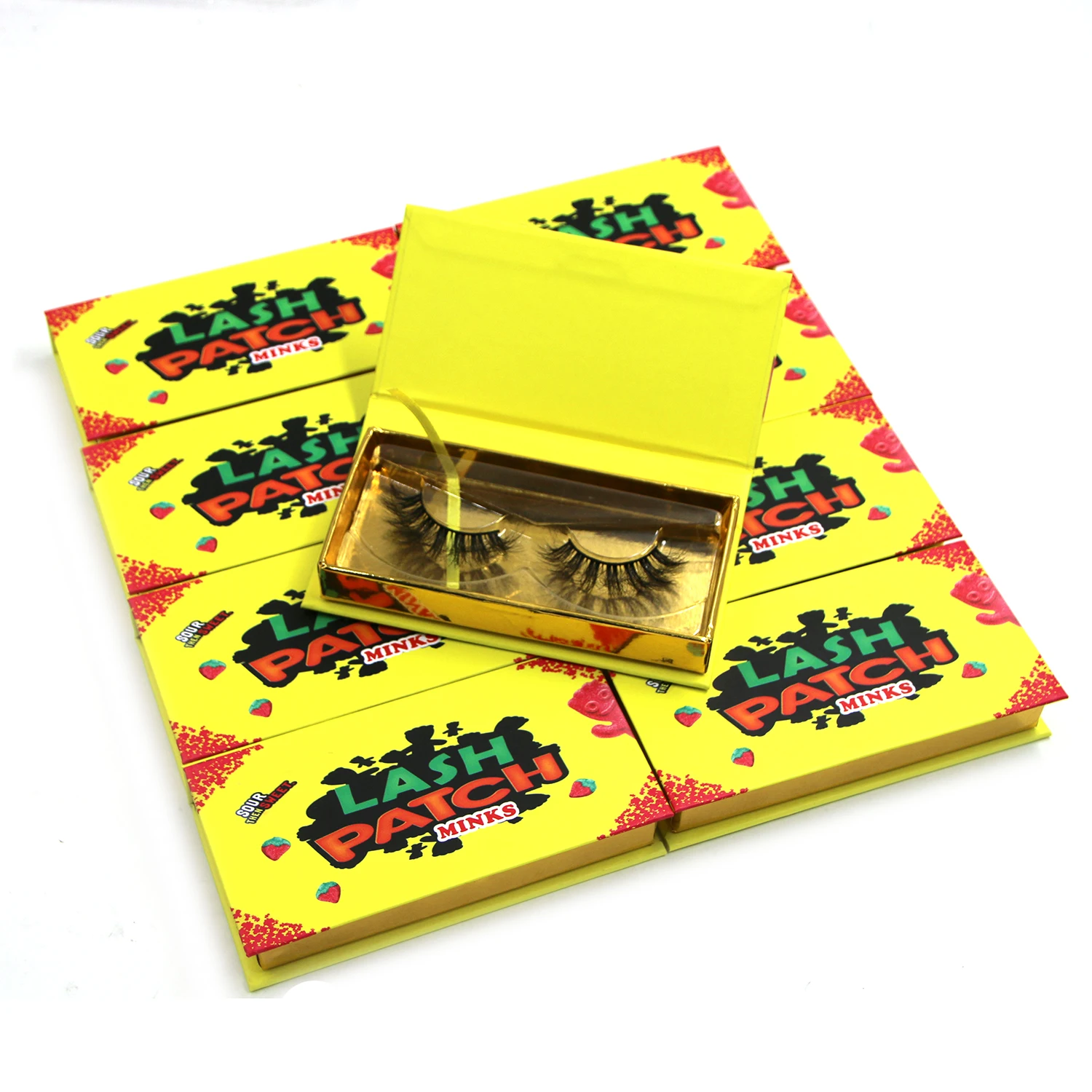 
New Arrival Factory Price False Eyelash 3D Plus Faux Mink, 3D Faux Mink Eyelash Private Label Eyelash Box 