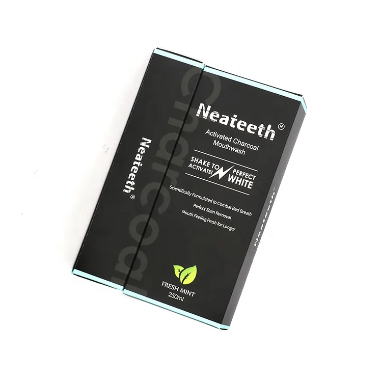  Good Quality Neateeth Alcohol Free Fluoride 250ml Activated Charcoal Whitening Mouthwash for