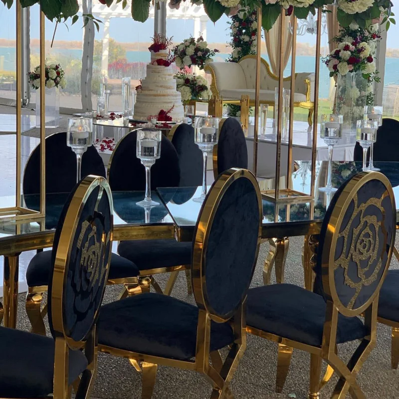 Wedding Decor High Back Stainless Steel X Legs Couple King Throne Chair For Bride Groom Event Hall Banquet Chairs