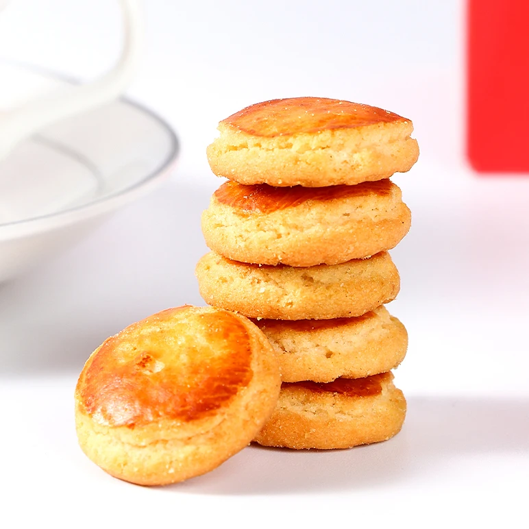 Customized Crispy Crackers Matcha Green Tea Flavor Cheese Cookies Afternoon Snack 5kg