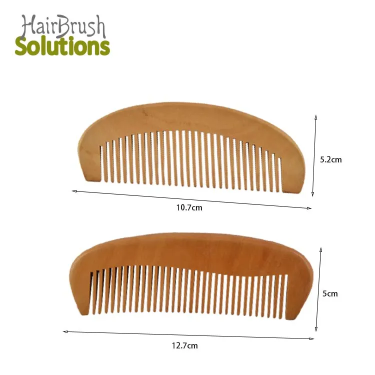 Chinese Custom Beech Pear Anti Static Tangle Small Fine Comb Wood Hair Comb Set Wooden Beard Comb Set Manufacturers