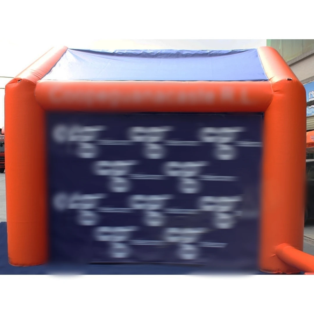 Logo Printing Exhibition Inflatable Tent 4MX4M pvc Color PVC Tarpaulin Inflatable Camping Tent orange