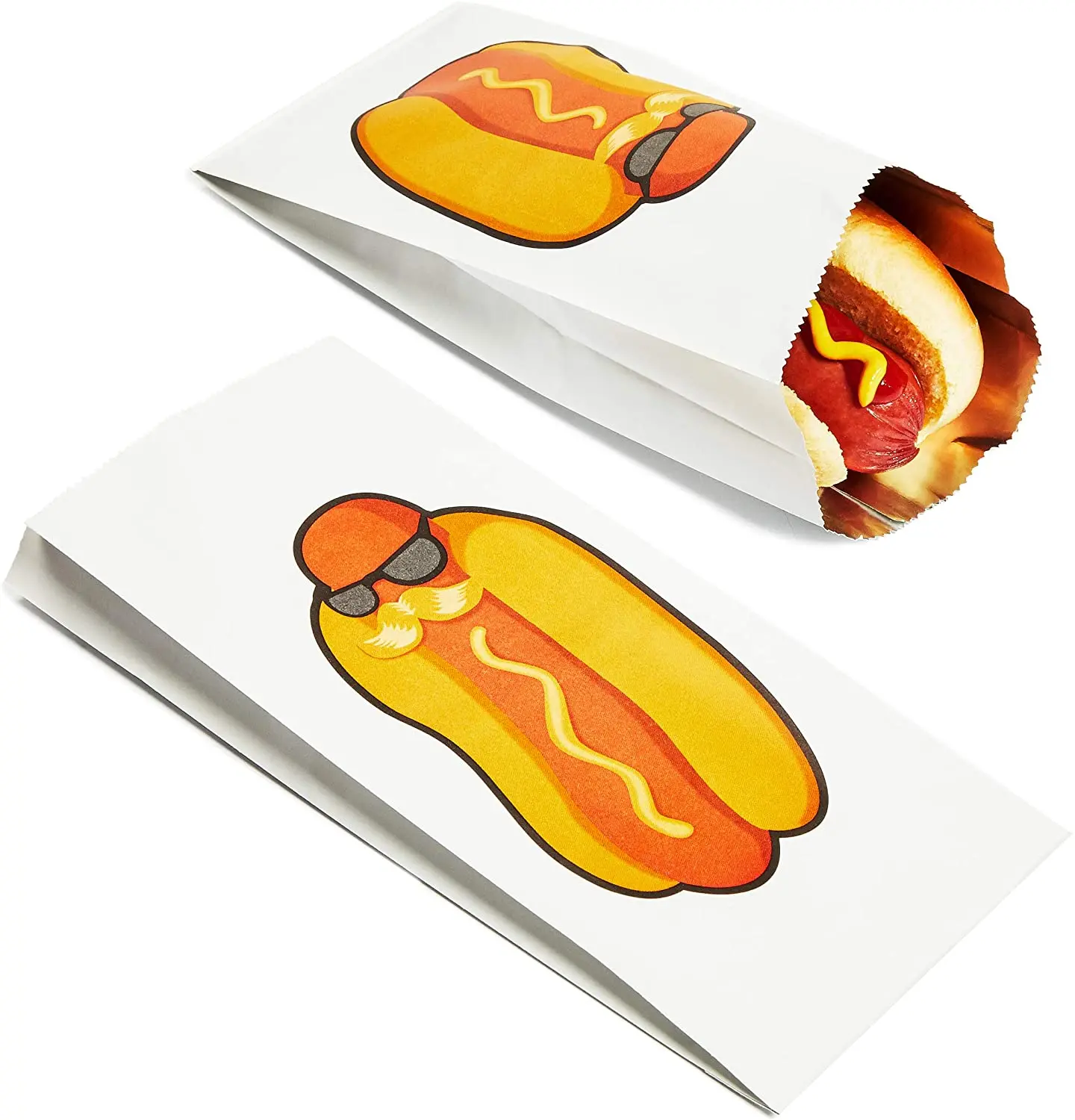 Food Grade Greaseproof takeaway Bag with Aluminium Inside For BBQ Kebab Hot Dog Churros Fried Chicken take out bag