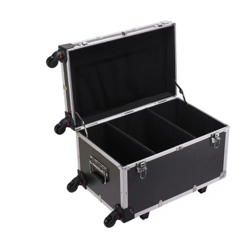 Лидер продаж OEM-дизайн профессиональный алюминиевый ящик для инструментов с колесиком видеобокс кабелем кейс светодиодного полета диджея