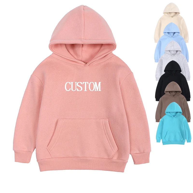 High Quality Wholesales Solid Color Sweatshirts Boys And Girls Hoodie Custom Blank Kids Hoodies Sweatshirts