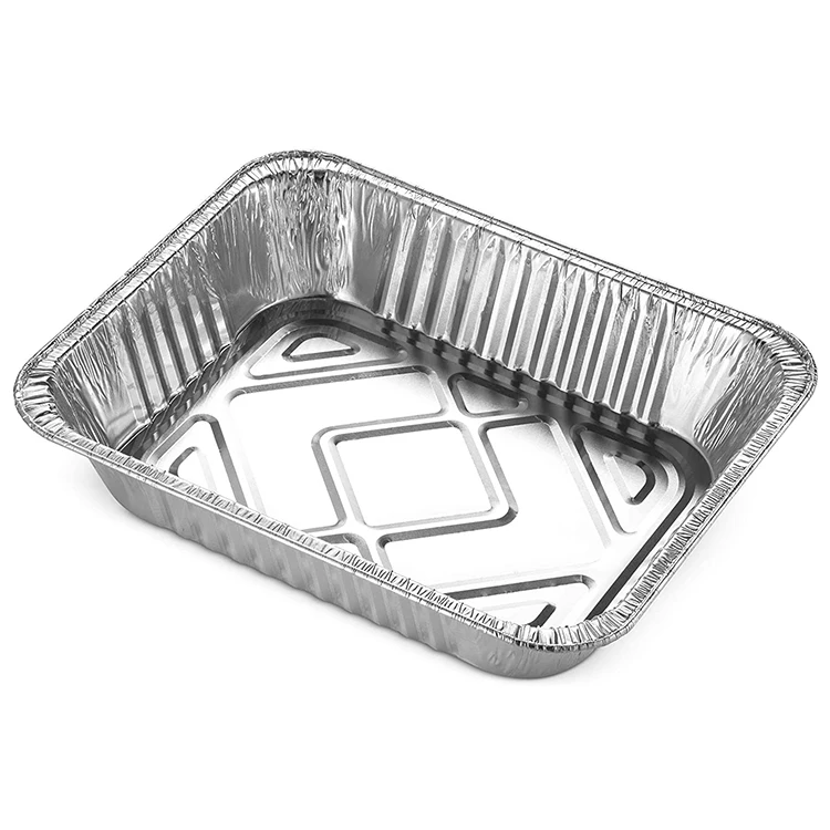 Disposable Takeaway Deep Turkey BBQ Pan Rectangle Container Aluminum Foil