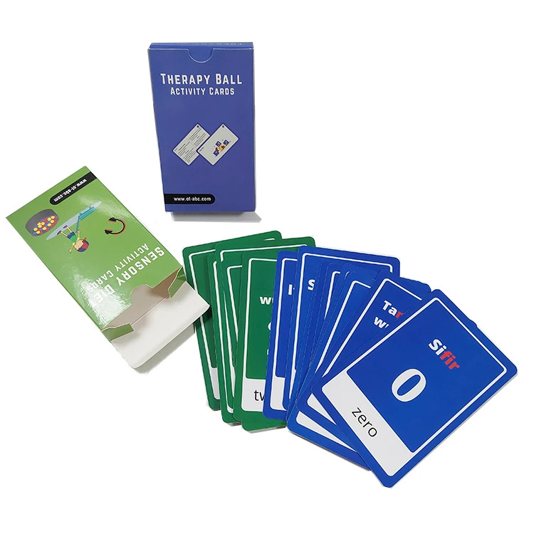 Ring Custom Printed Educational Alphabet ABC Sight Words Learning Kids Flash Cards Playing Cards Printing