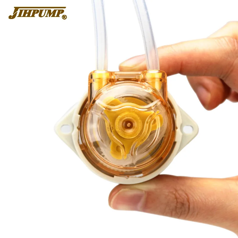 JIHPUMP двигатель постоянного тока мини микро лучшая трубка перистальтический насос скорость потока купить водяную жидкость заполнение дозирующие насосы