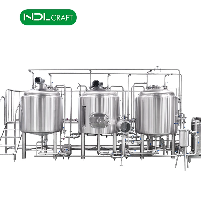 Beer Brewing Equipment Provider 1000l 3 Vessel Automatic Brewery
