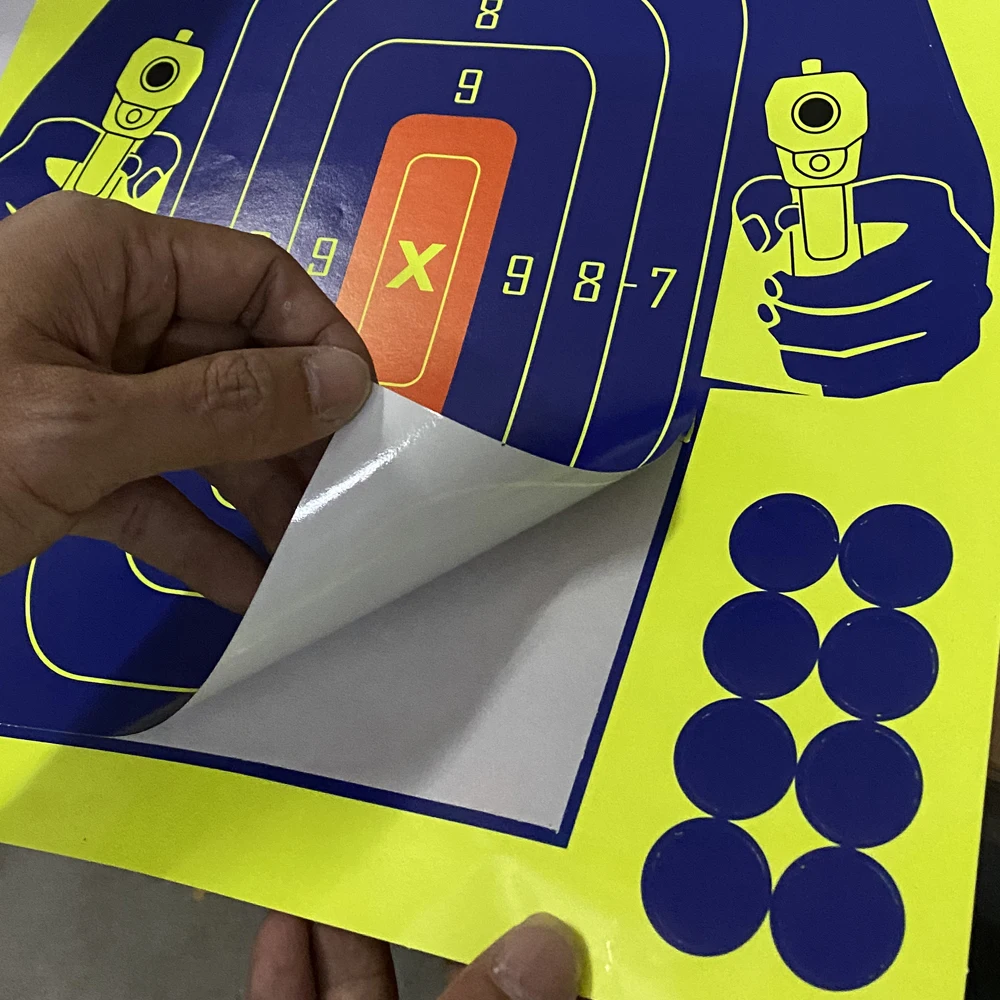 Humanoid Shot Blue Splash Yellow Human Splatter Adhesive Paper Shooting Target