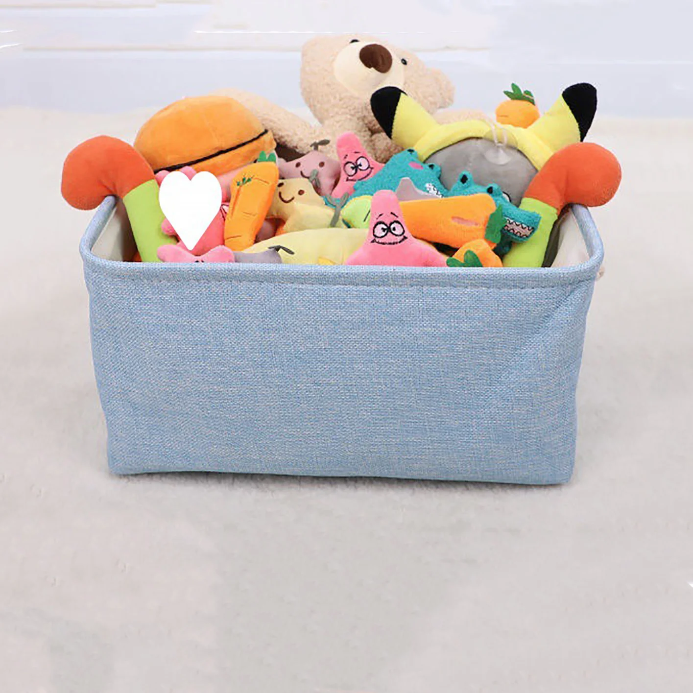 fabric storage basket children toys clothes linen storage basket bedroom foldable storage basket bin with cotton rope handle