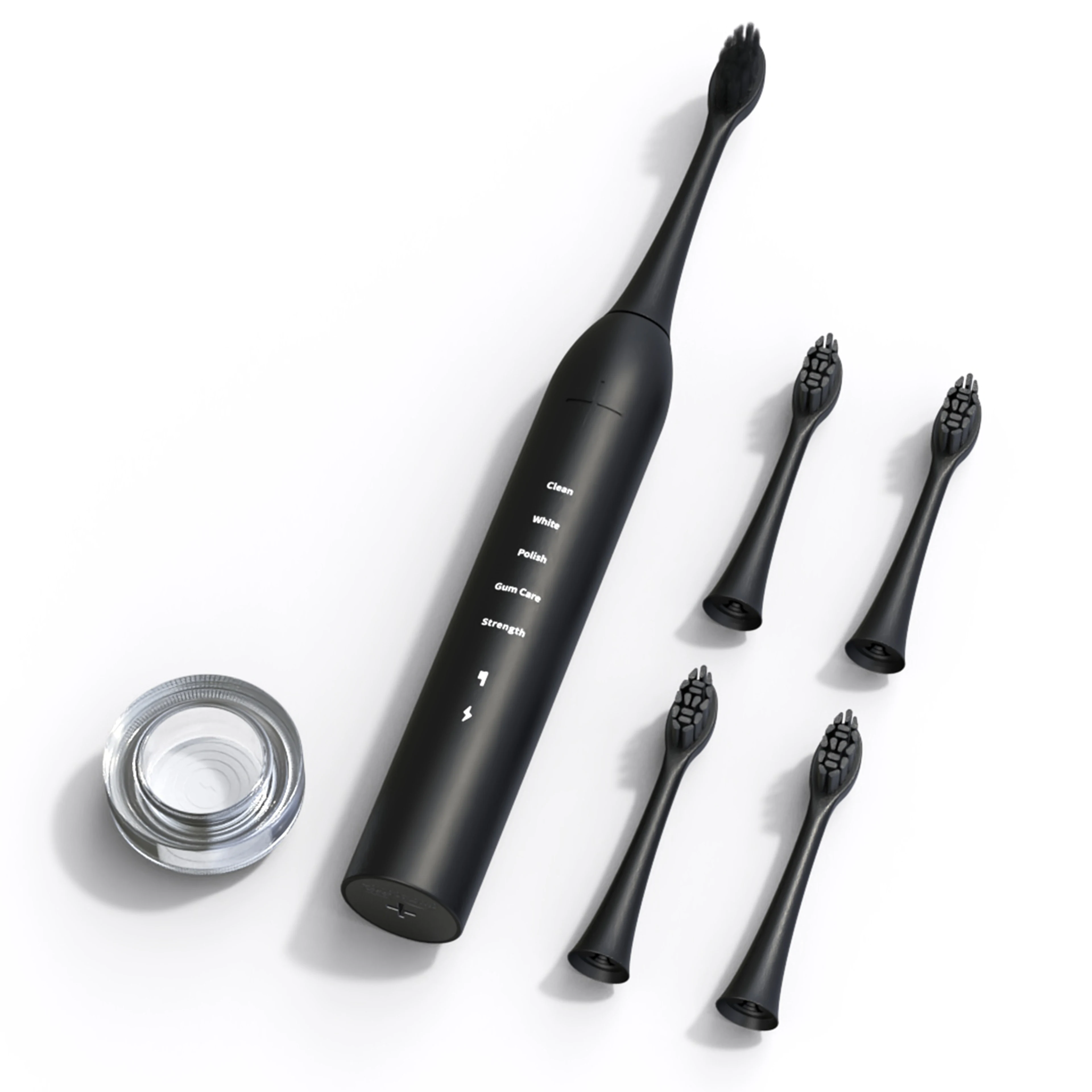 OEM розовая звуковая электрическая зубная щетка перезаряжаемая мягкая 4 режима Беспроводная зарядка IPX8