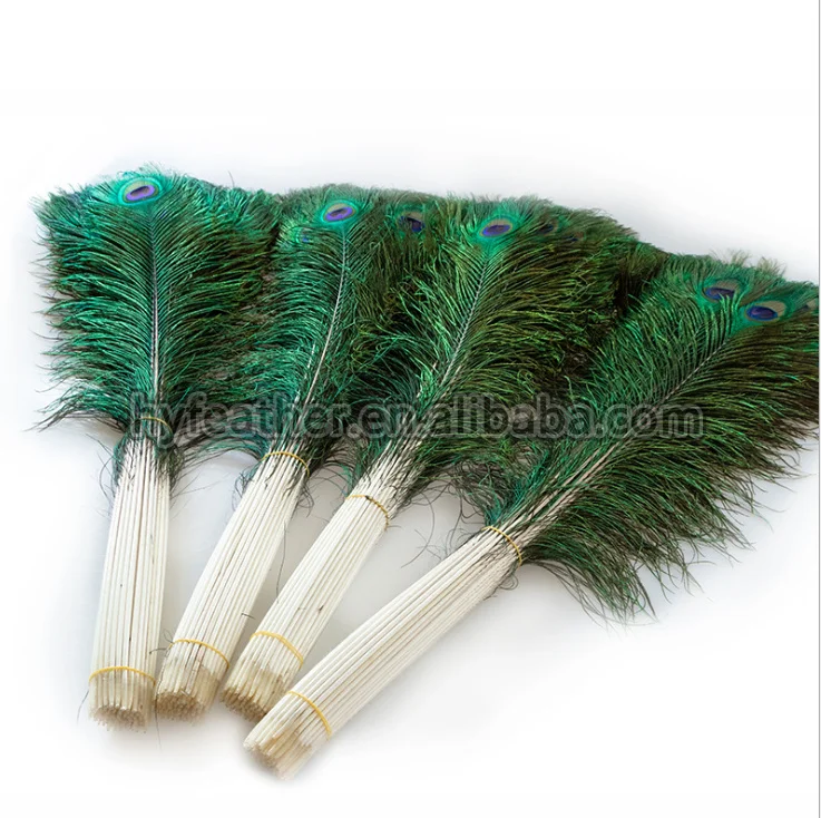 Dyed Blue Natural Peacock Feathers for Party Carnival Home Wedding Centerpiece Christmas  Decor DIY Craft Floral  Costume