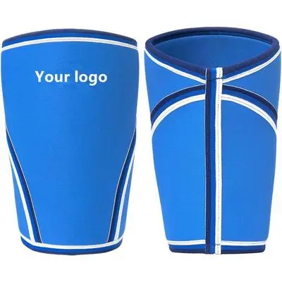 Фабричный неопреновый бандаж на колено с логотипом под заказ для тяжелой атлетики, тренажерного зала, бандаж 7 мм для мужчин и женщин