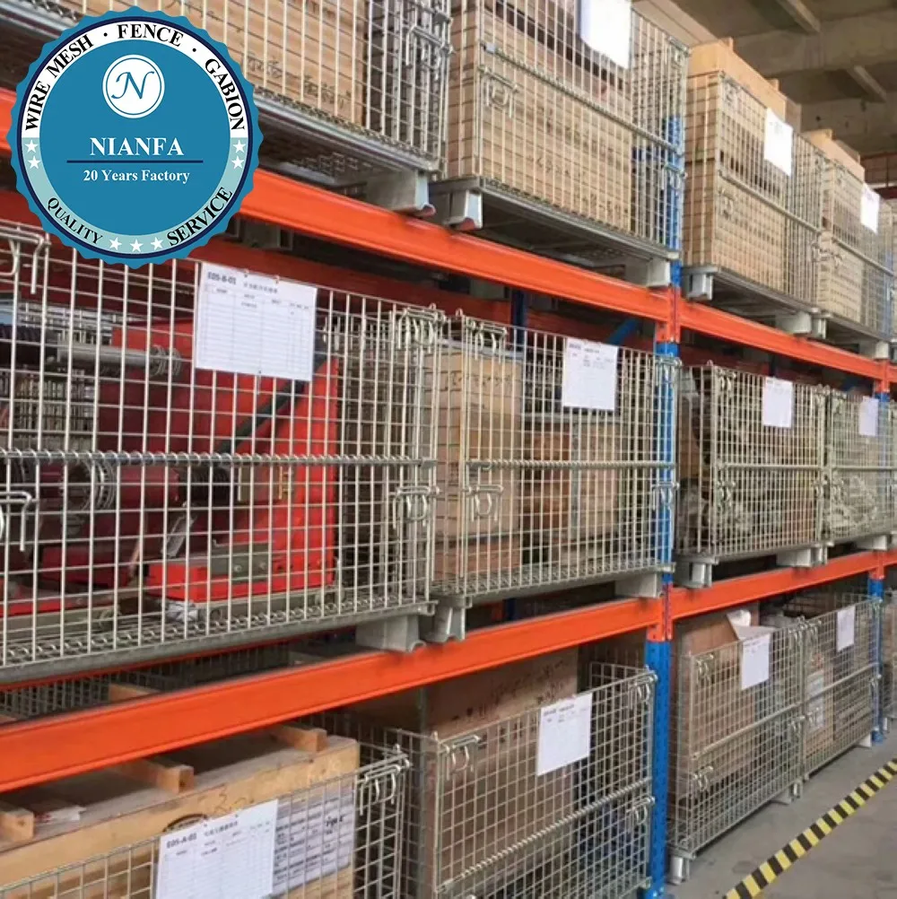 Stackable Steel Metal Industrial Storage Pallet Cage for Warehouse with Competitive Price