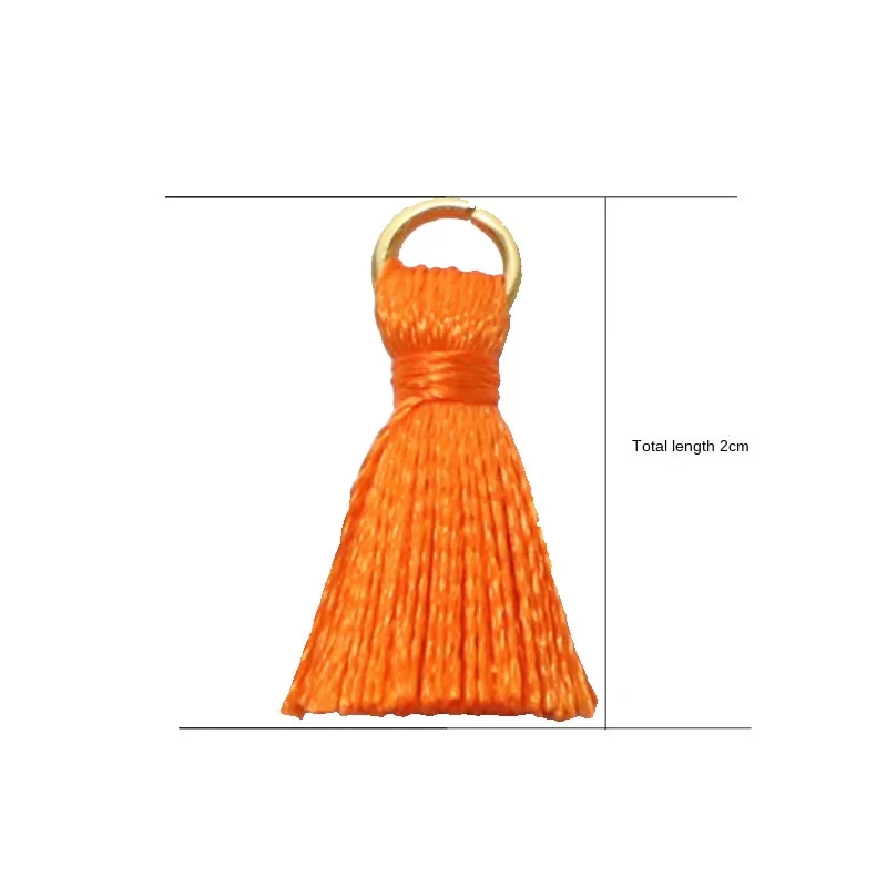 2cmGold hoop Ice Silk mini fimbrilla Clothing accessories hanging Su multi-color optional polyester tassel tassel