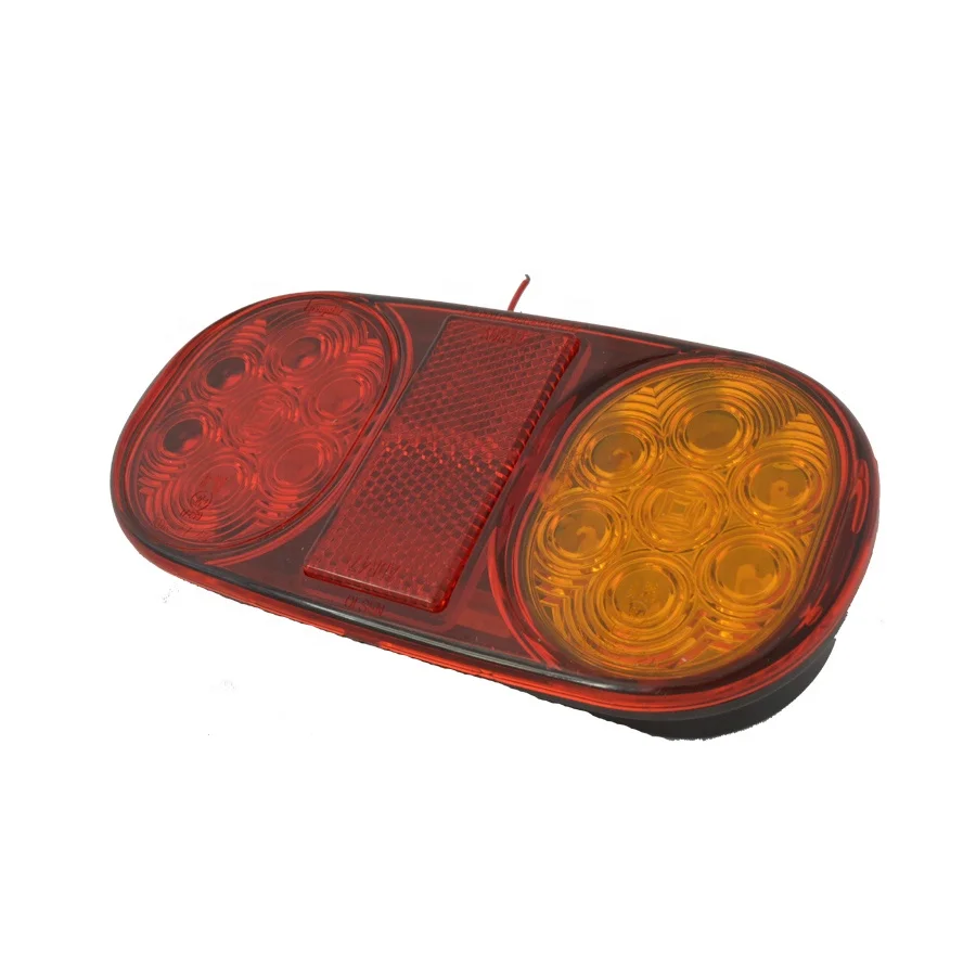 ABS автомобильные аксессуары, янтарные + красные светодиодные задние фонари, стоп-сигнал, сертификация E-mark, лампы для автомобилей, лодок, прицепов