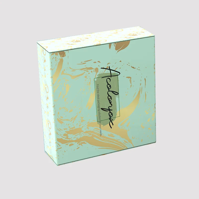 Custom Mint Green Wavy Curve Lines Ripple Pattern East Tearing Open Corrugated 16Oz Tumbler Mailer Boxes