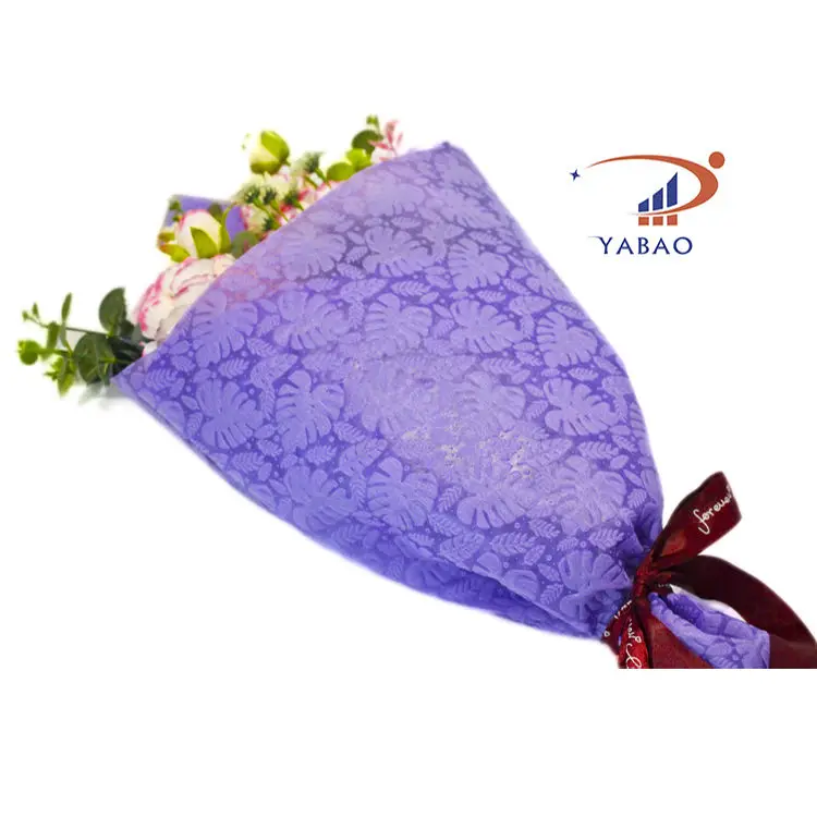 New Products Embossed PP Material Non Woven Fabric Flower Wrapping Paper Rolls