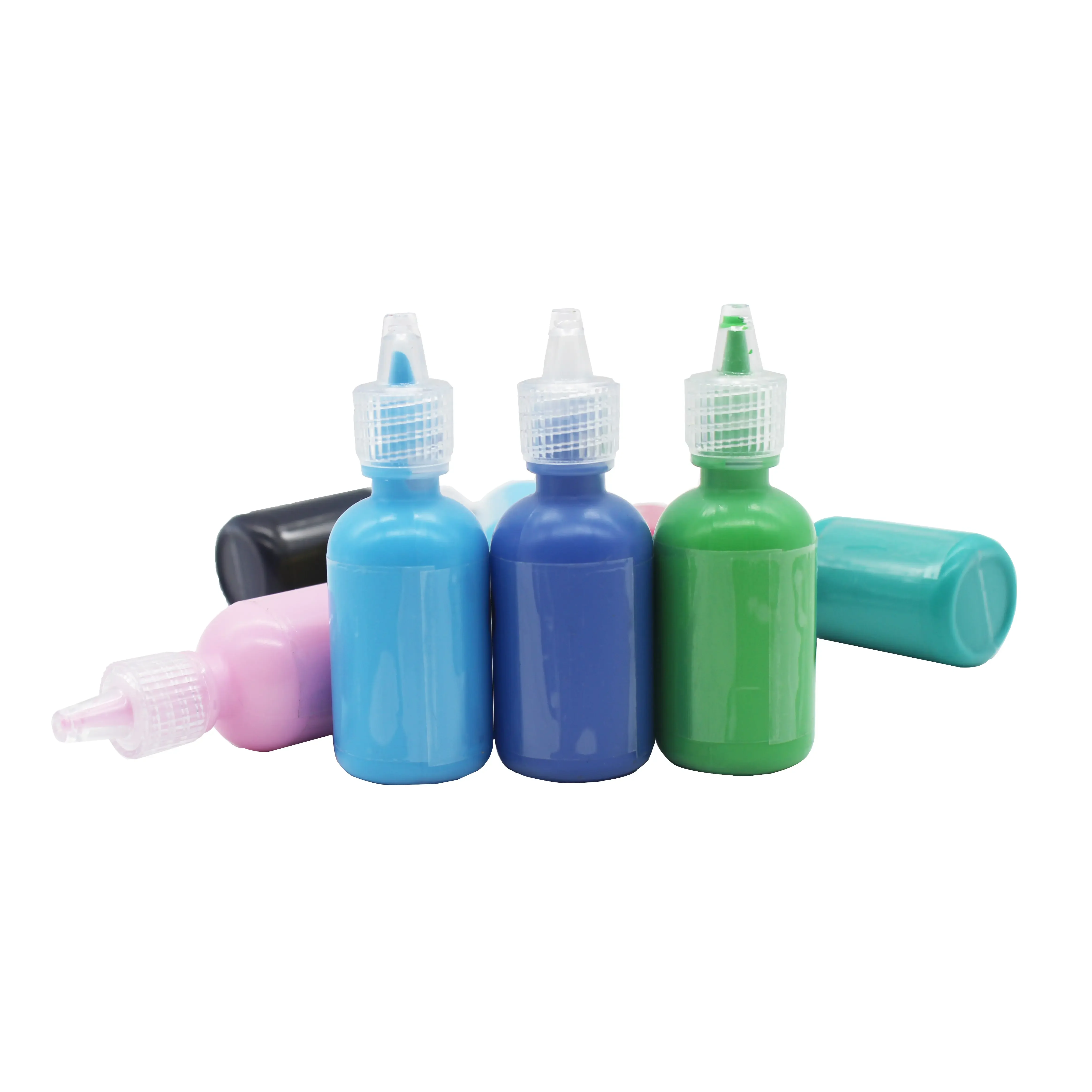 Competitive Price 12 Colors 20ml Luminous Glitter Powder Craft Pigment Long-lasting Acrylic Paint Glow